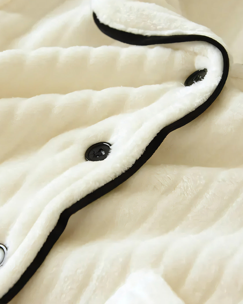 Pyjama Femme Hiver Blanc et Noir
