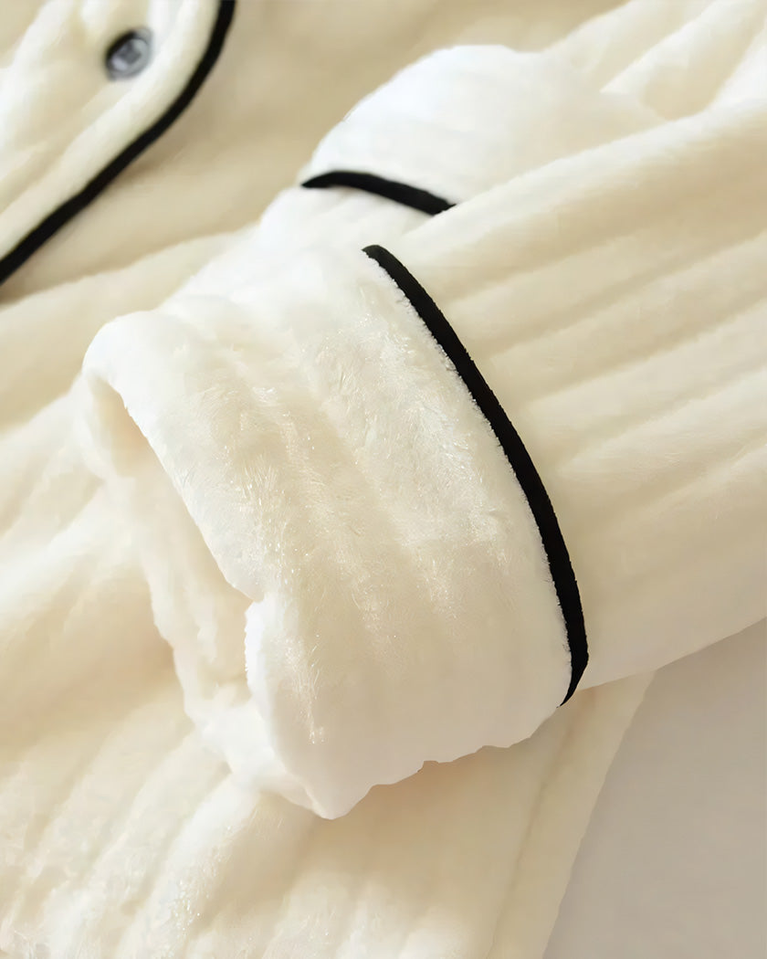 Pyjama Femme Hiver Blanc et Noir