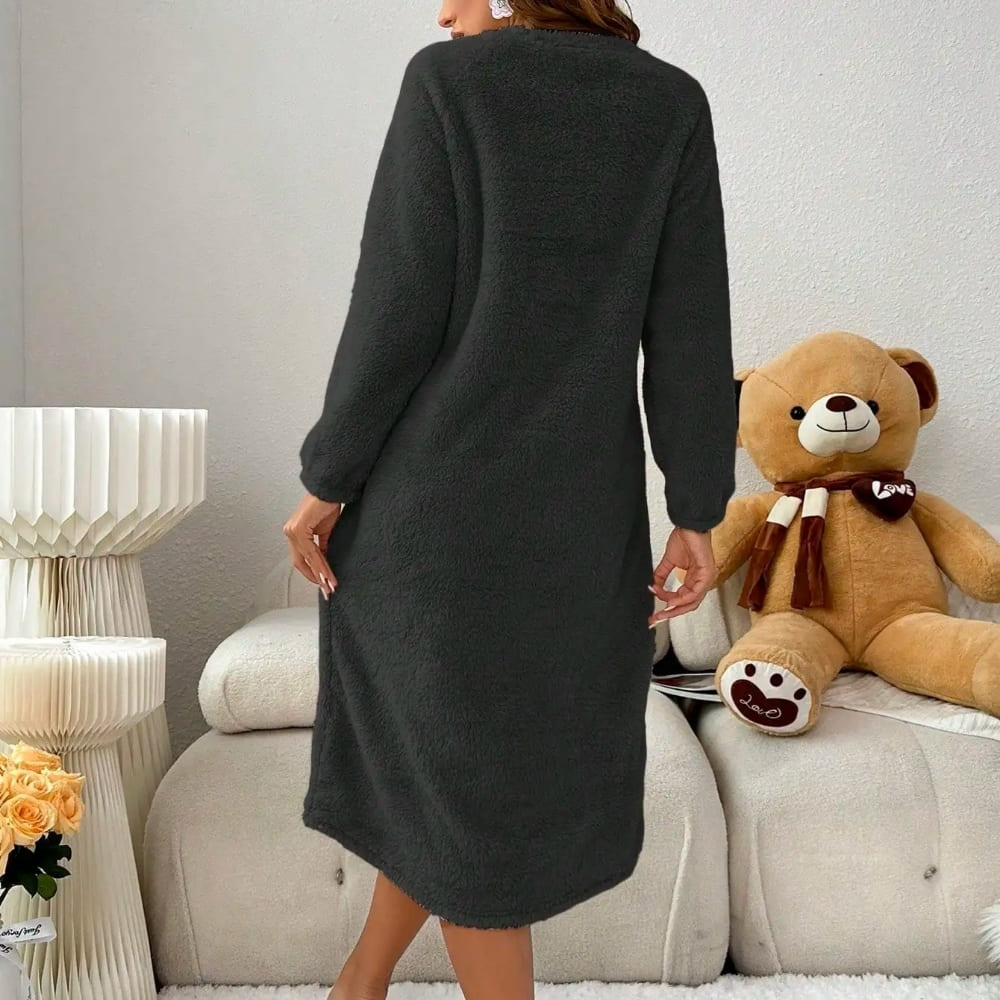 Chemise de Nuit Femme Hiver Polaire