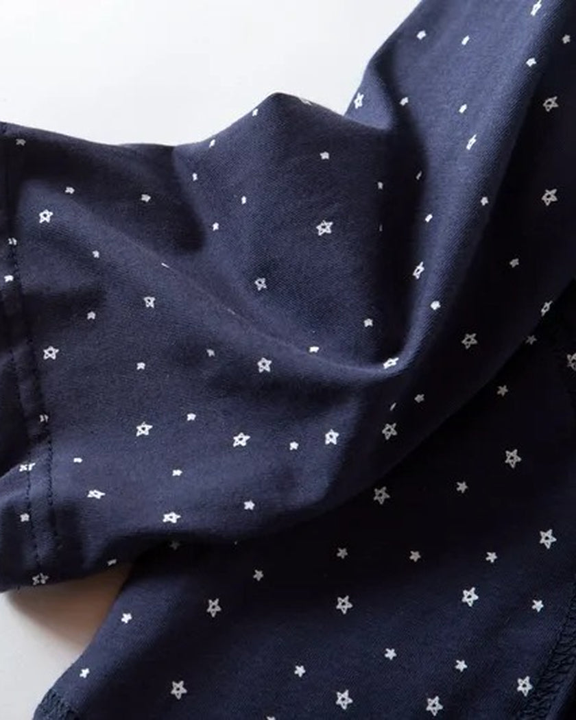 Chemise de Nuit Femme en Coton Motif Étoilé