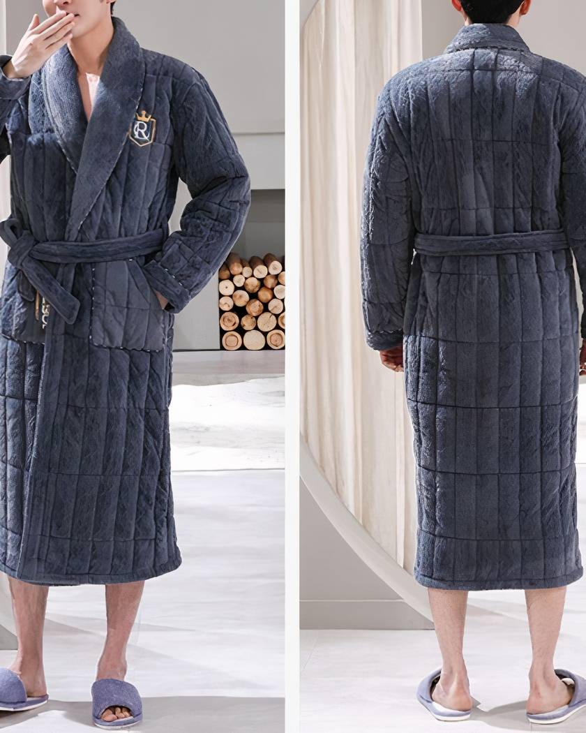 Peignoir Homme en Polaire Matelassée
