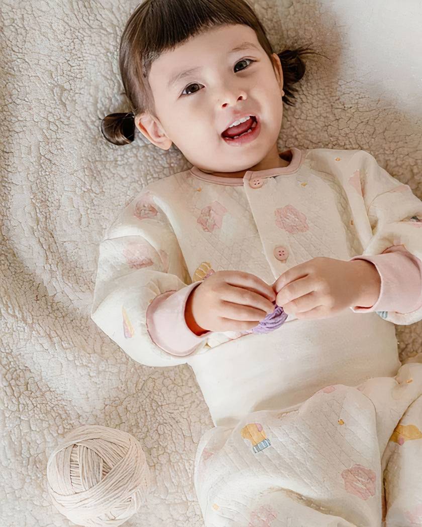 Pyjama Bébé 2 Pièces en Coton Fleuri