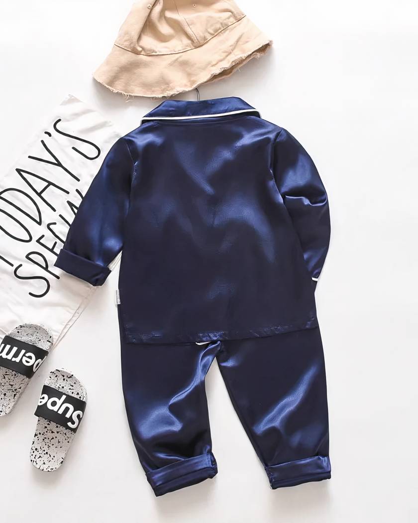 Pyjama Bébé Satiné 2 Pièces à Boutons