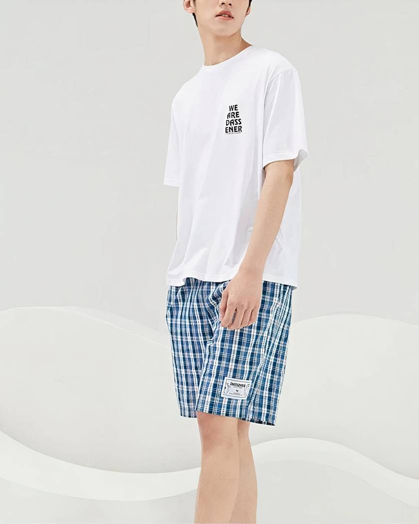 Pyjama Homme Été en Coton 2 Pièces