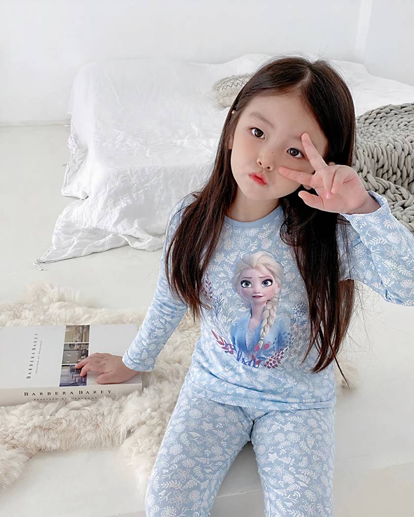 Pyjama Fille Reine des Neiges en Coton