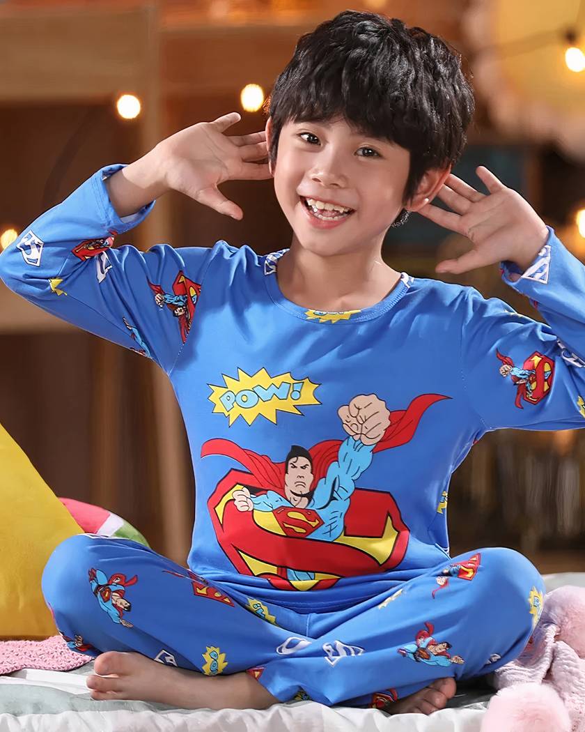 Pyjama Garçon Super-Héros 2 Pièces Manches Longues