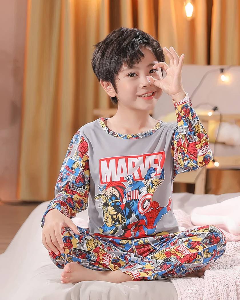 Pyjama Garçon Super-Héros 2 Pièces Manches Longues