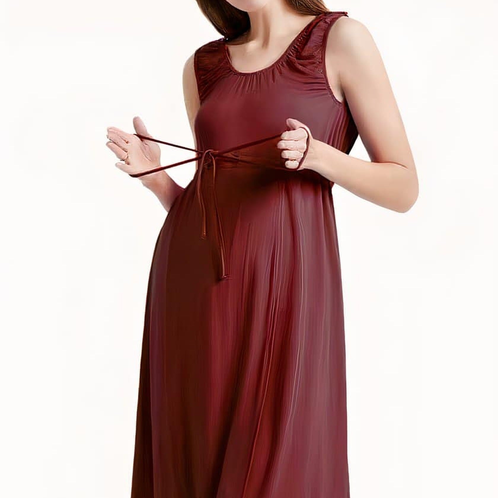 Nuisette maternite lien ajustable et tissu fluide Image