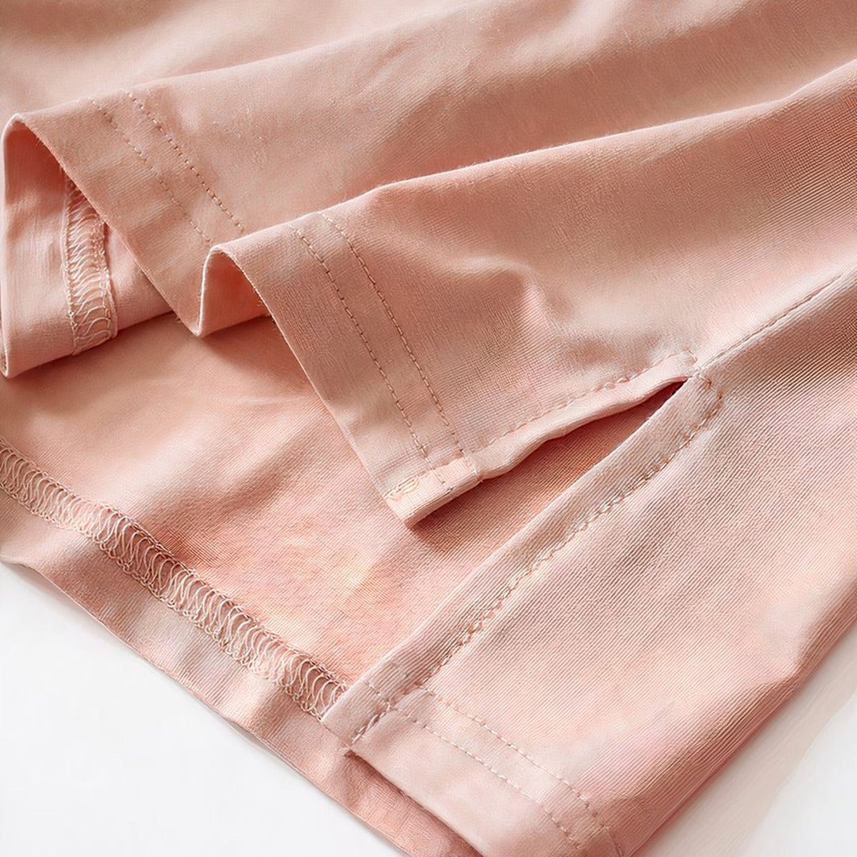 Detail de la matiere en modal de la nuisette courte rose