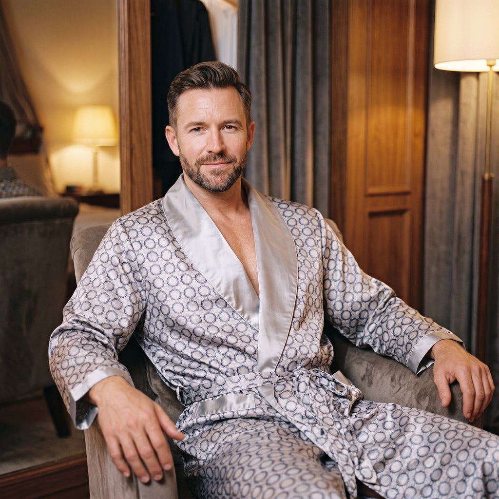 Detail produit robe-de-chambre-satinee-et-legere-pour-homme