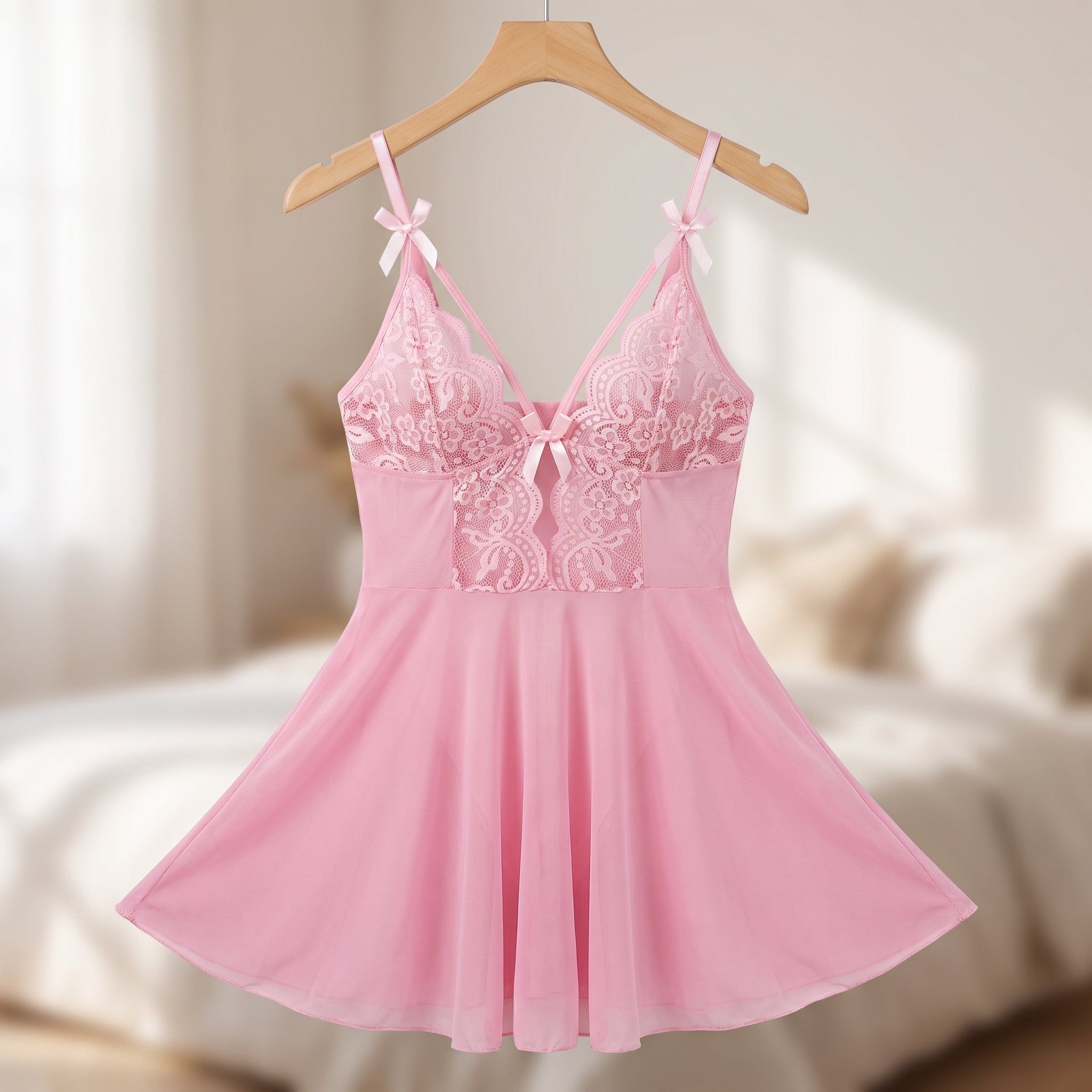 Le tissu fin déployé, du bustier jusqu'à l'ourlet Image
