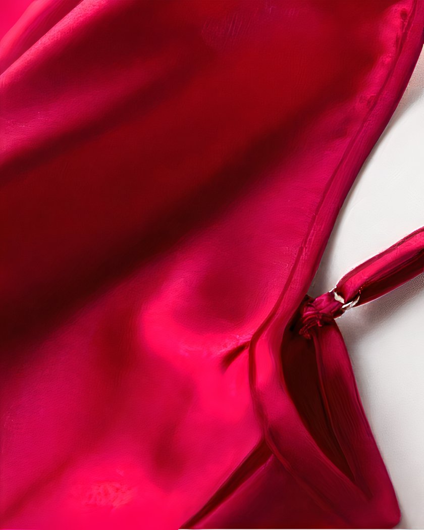 Nuisette Slip en Satin Rouge