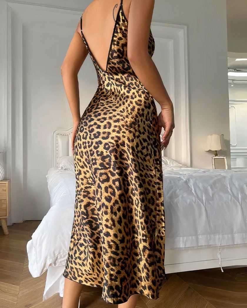 Nuisette Léopard Longue Effet Soie