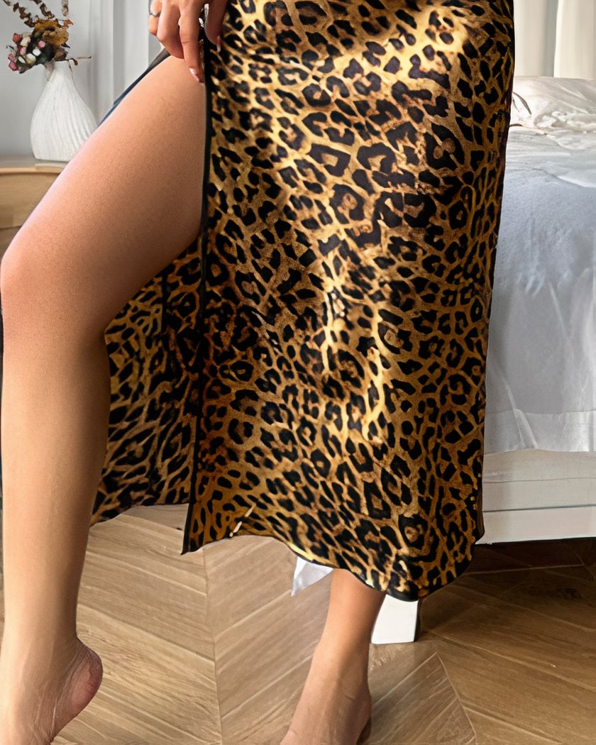 Nuisette Léopard Longue Effet Soie