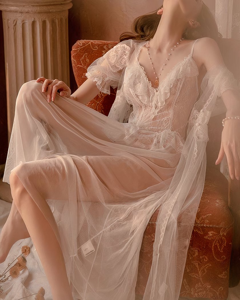 Nuisette Sexy Transparente en Dentelle