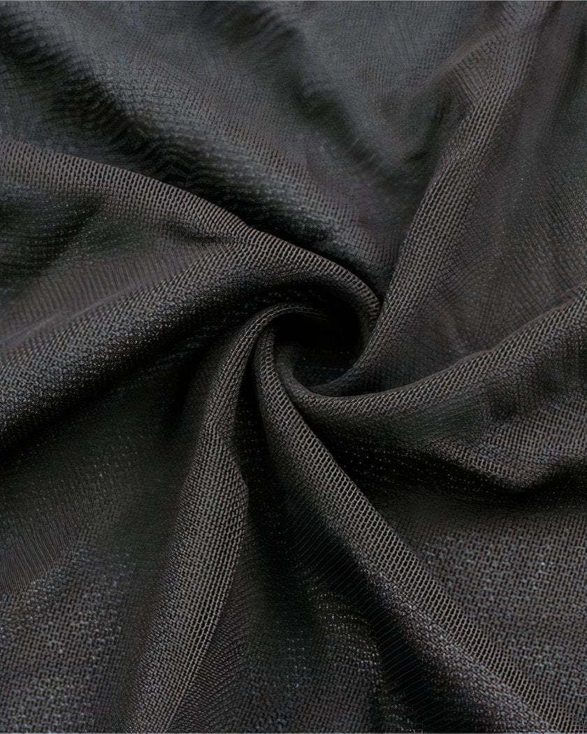 Nuisette babydoll noire brodée et voile