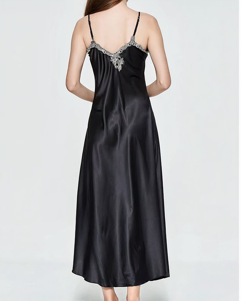 Nuisette Sans Manche Noire et Sexy en Dentelle - Mille et une Nuisette