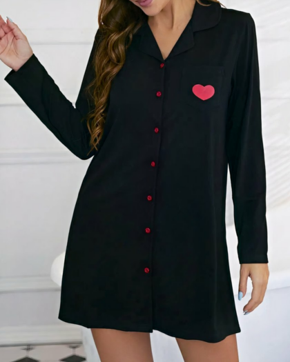 Bi Oil Vergetures Grossesse Chemise De Nuit Femme Teemie En Satin - Manches Courtes Col V Boutonnée Devant - Taille S-XXL Pyjama Femme Sexy