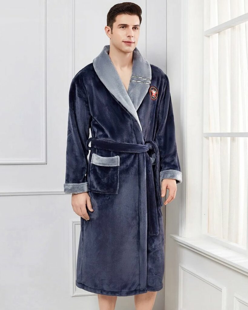 Robe de Chambre Homme Chaude et ??paisse pour l'Hiver - Mille et une Nuisette