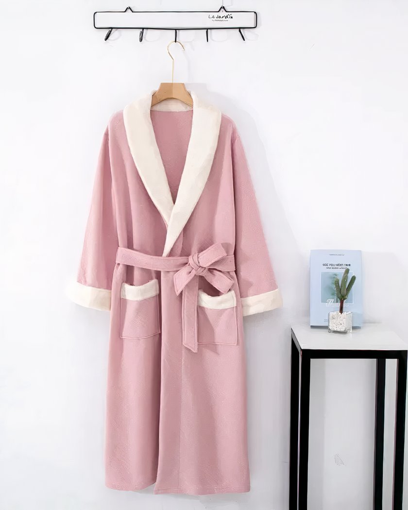 Robe de Chambre Matelass?�e Chaude avec Ceinture - Mille et une Nuisette