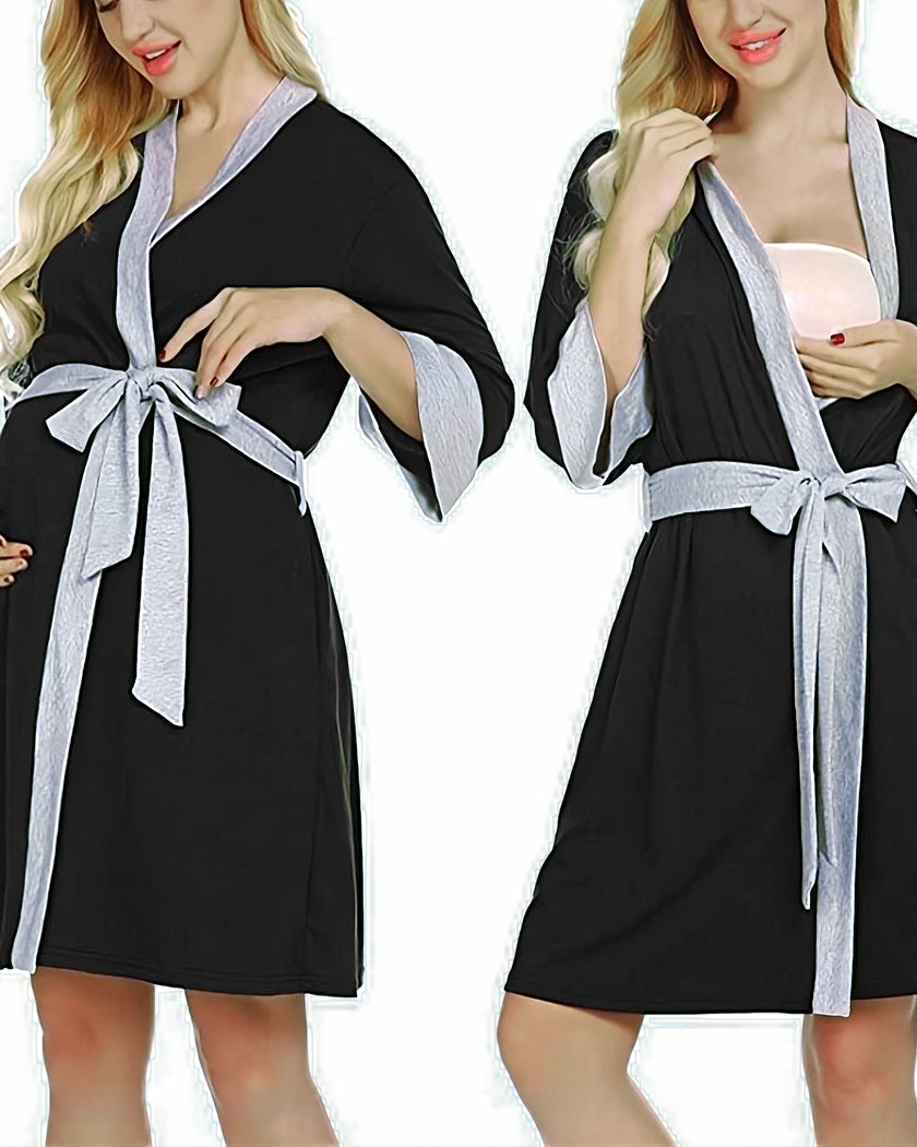 Peignoir maternit?� l?�ger pour l�???�t?� - Mille et une Nuisette