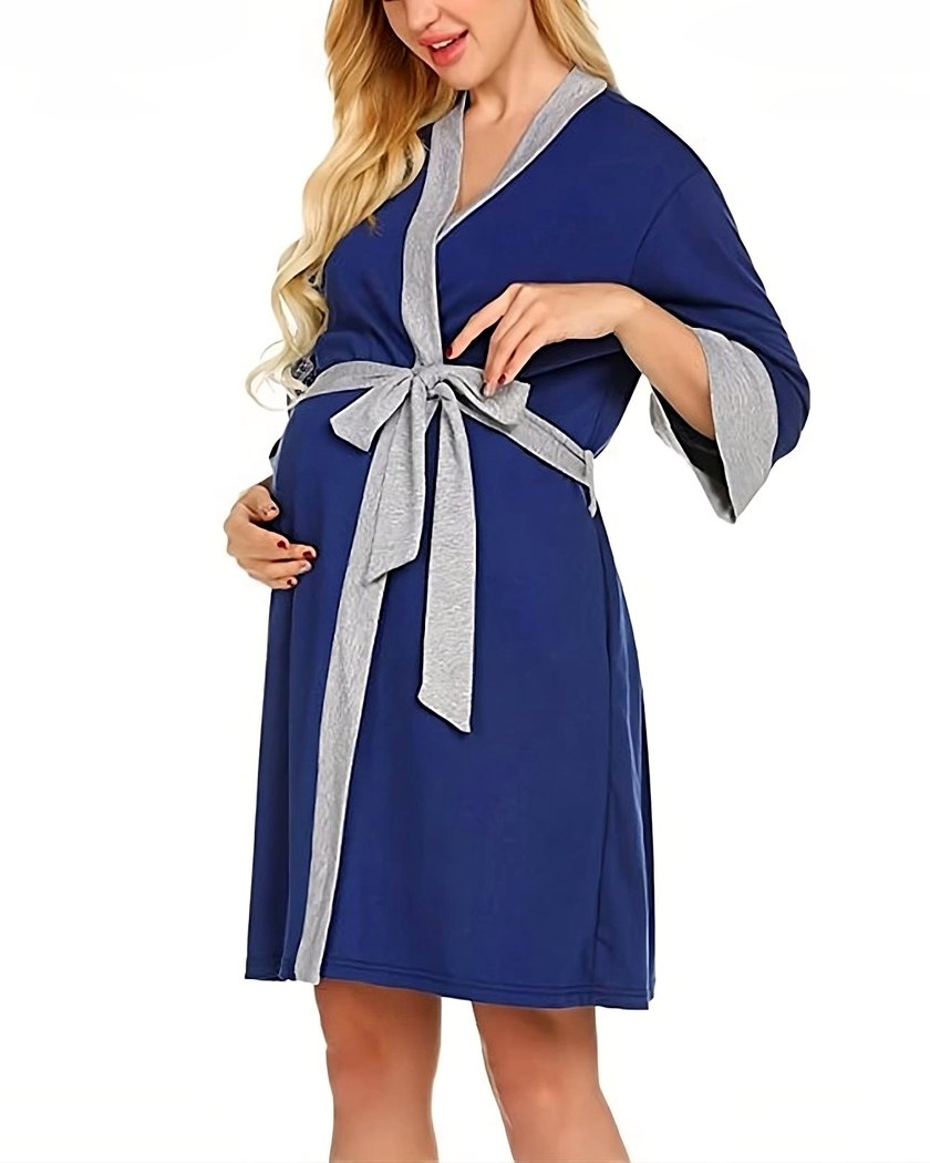 Peignoir maternit?� l?�ger pour l�???�t?� - Mille et une Nuisette